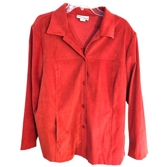 DressBarn Women's Blazer 20W 20 W Red Plus Size 3X 3XL XXXL Coat Jacket Buttons - Picture 1 of 8